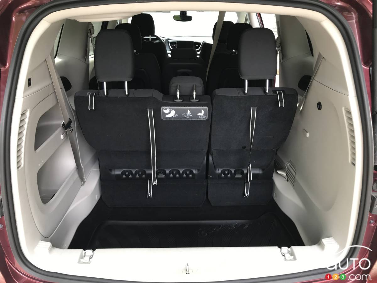 Chrysler Pacifica, fosse derrière la 3e rangée de sièges